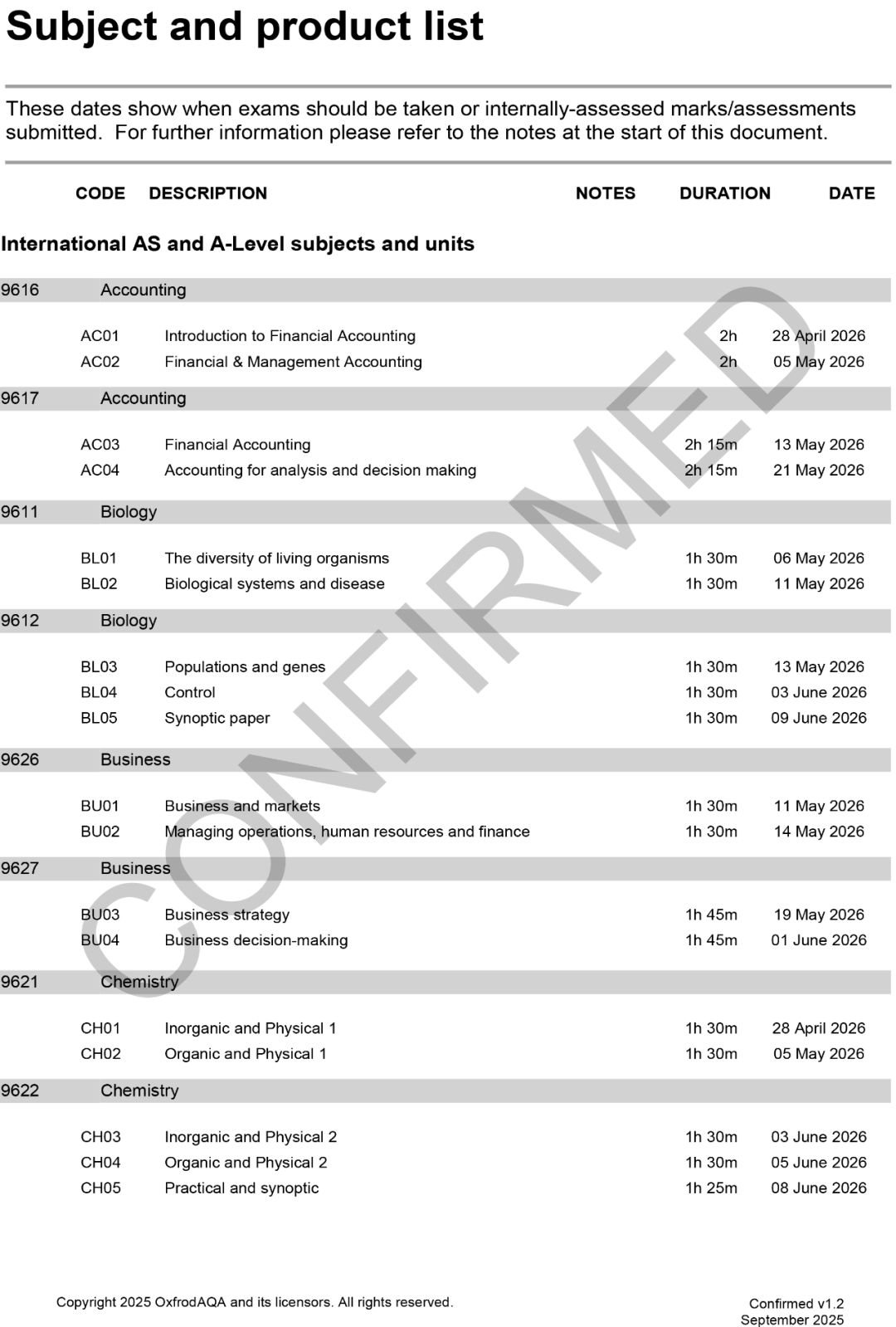 更新！2025年夏季IG&Alevel大考时间表全部出来了！