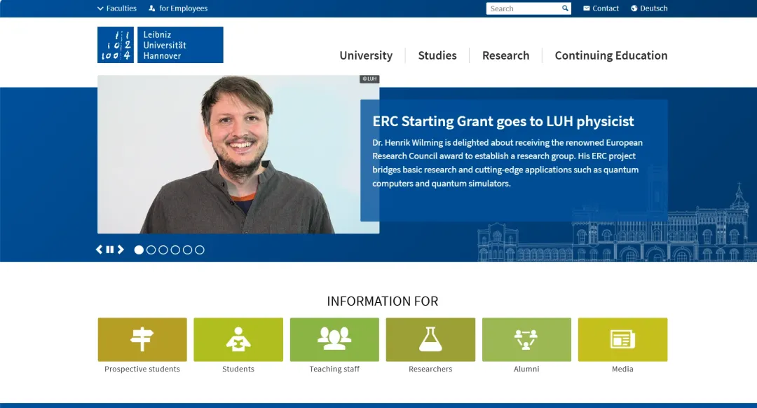 汉诺威大学！热门英授硕士盘点！（建筑与城市设计/计算机科学/经济与管理/地球科学/数学/光学技术/物理学）
