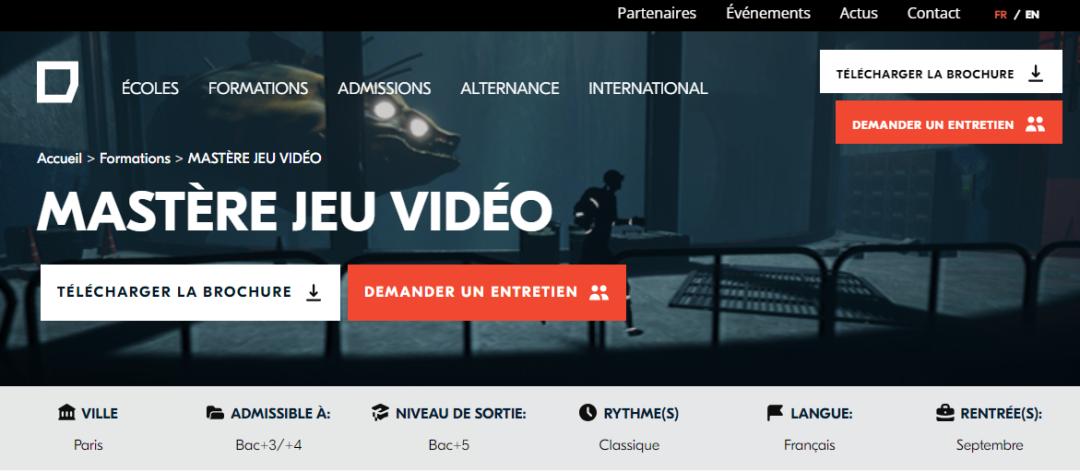 LISAA法授2年制硕士：Mastère电子游戏 - 巴黎校区