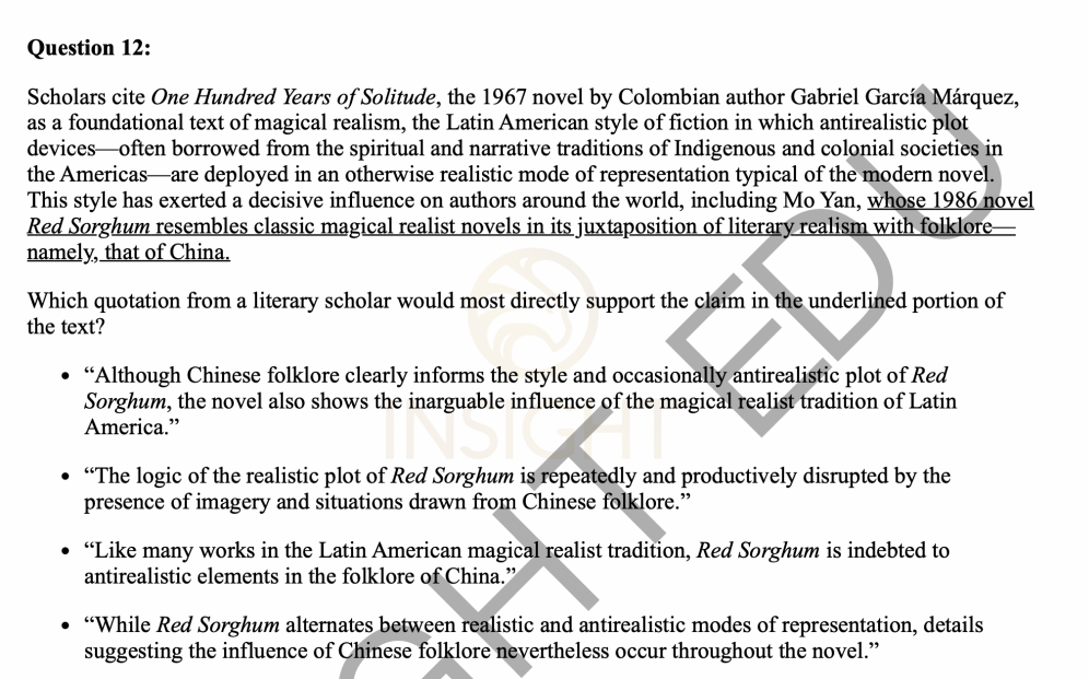 【考情分析】11月SAT：阅读中莎士比亚重现考场，数学考点出新……