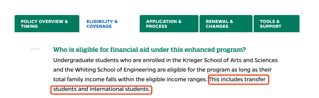 国际生也适用！约翰霍普金斯大学宣布为年收入20万美元以下的本科生免学费