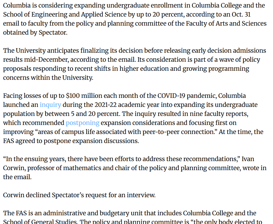 哥大考虑将本科生人数增加 20%!俄亥俄州立大学新招聘百名 AI 教授!