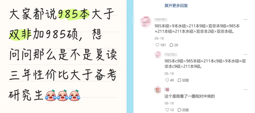 高考985 VS 保研985含金量差距有多大？