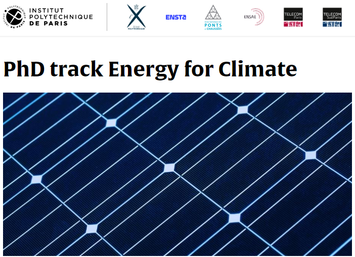 IP Paris五年制硕博PhD Track:气候能源 Energy for Climate