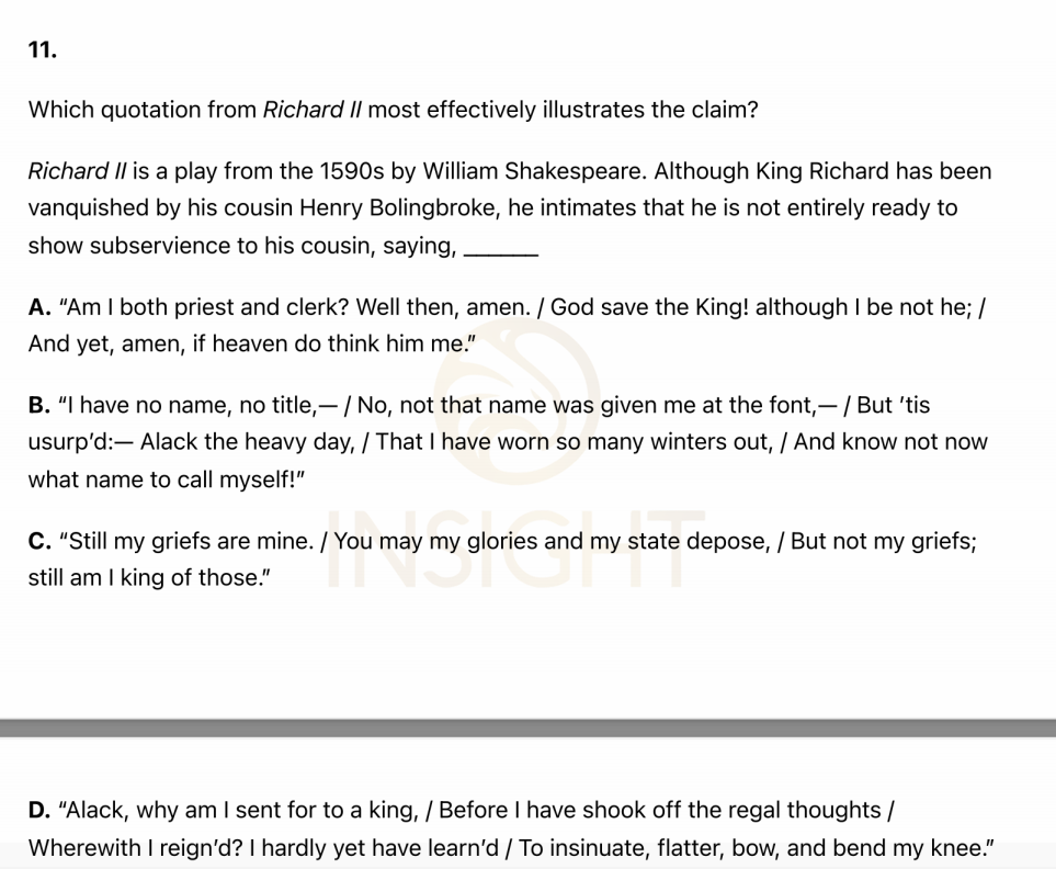 【考情分析】11月SAT：阅读中莎士比亚重现考场，数学考点出新……