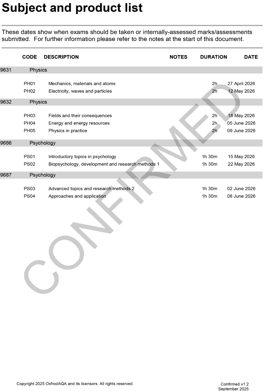 更新！2025年夏季IG&Alevel大考时间表全部出来了！