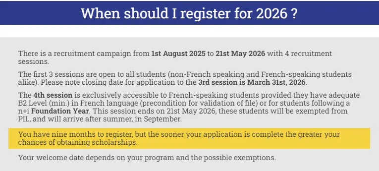 法国各类院校2026留学申请时间超全批次汇总!公立大学、高商、巴政、工程师学院、艺术院校... 法国各类院校2026留学申请时间超全批次汇总!公立大学、高商、巴政、工程师学院、艺术院校...