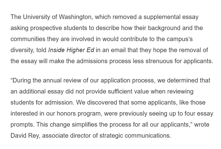 弗吉尼亚大学、华盛顿大学删除多样性文书,申请者该喜该忧? 弗吉尼亚大学、华盛顿大学删除多样性文书,申请者该喜该忧?