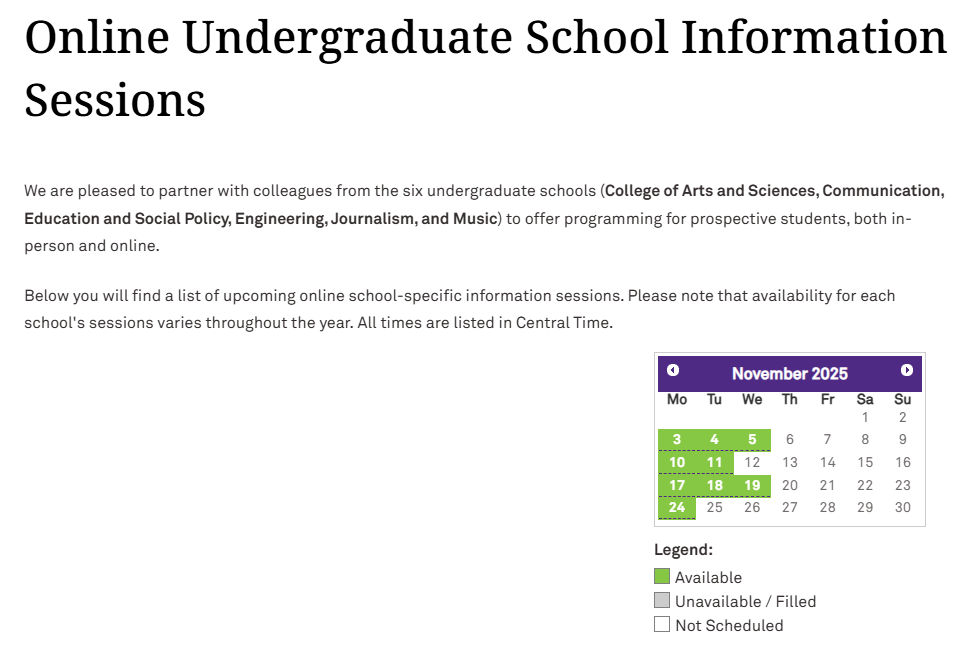 2025-2026美国TOP30综合性大学11月线上宣讲会汇总 | 绝不能错过的与招生官交流的宝贵机会！