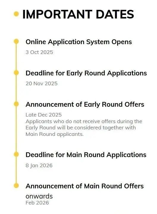 2026｜港八大本科申请指南：时间线安排来啦！内地生、国际生申请成绩有何要求？