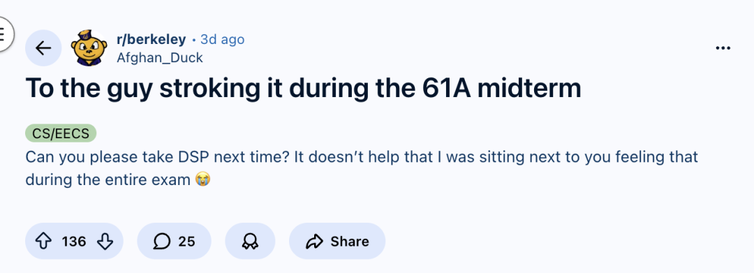 这门课是有多难?伯克利CS61A期中考试有人当堂“打手枪”、有人“爽到”出神 这门课是有多难?伯克利CS61A期中考试有人当堂“打手枪”、有人“爽到”出神