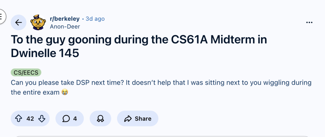 这门课是有多难?伯克利CS61A期中考试有人当堂“打手枪”、有人“爽到”出神 这门课是有多难?伯克利CS61A期中考试有人当堂“打手枪”、有人“爽到”出神