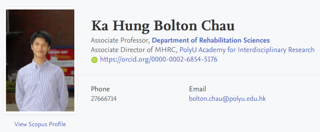 【全奖博士】香港理工大学顶尖PhD导师招生(Ka Hung Bolton Chau教授) 【全奖博士】香港理工大学顶尖PhD导师招生(Ka Hung Bolton Chau教授)