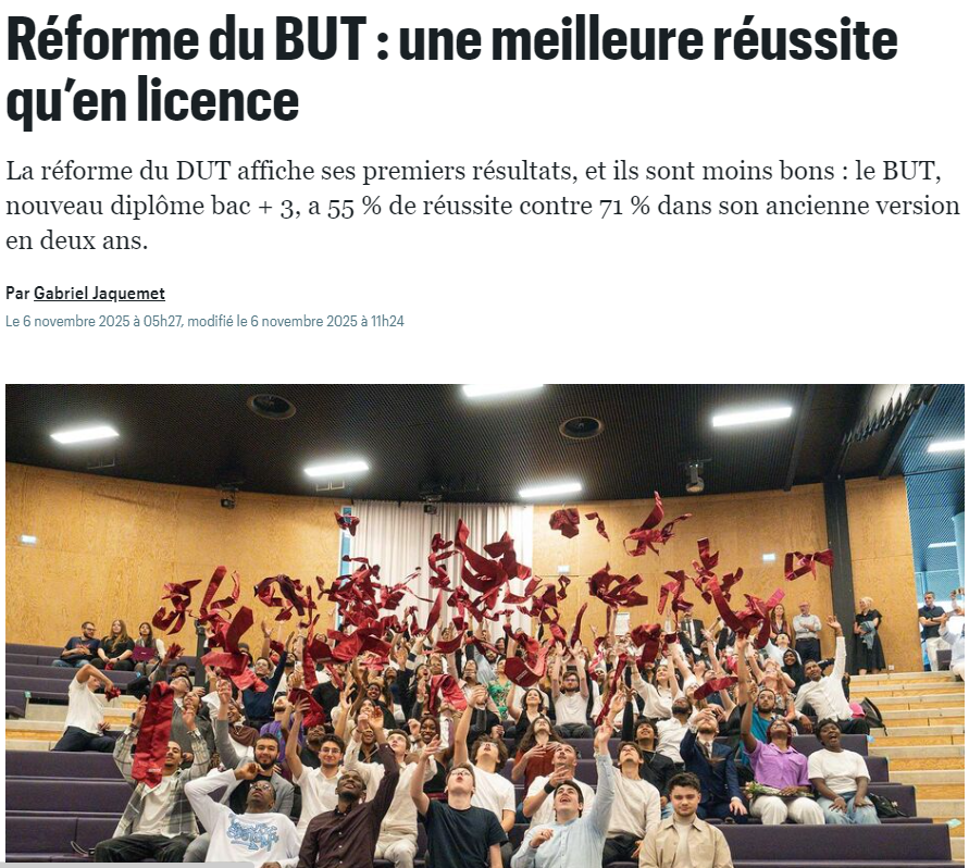 最新消息!法国公立大学IUT学院本科文凭改革!首届三年制BUT通过率公布! 最新消息!法国公立大学IUT学院本科文凭改革!首届三年制BUT通过率公布!