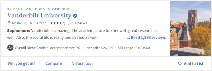 最注重真实体验的排名来了!2026年Niche全美最佳大学排名公布! 最注重真实体验的排名来了!2026年Niche全美最佳大学排名公布!