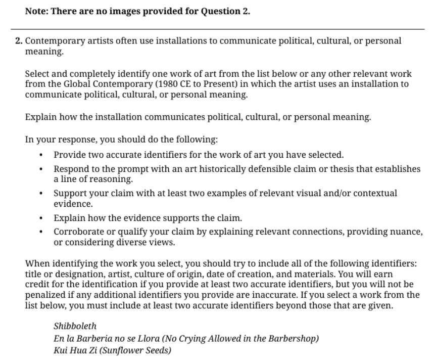 AP Art History 各章节重点 AP Art History 各章节重点