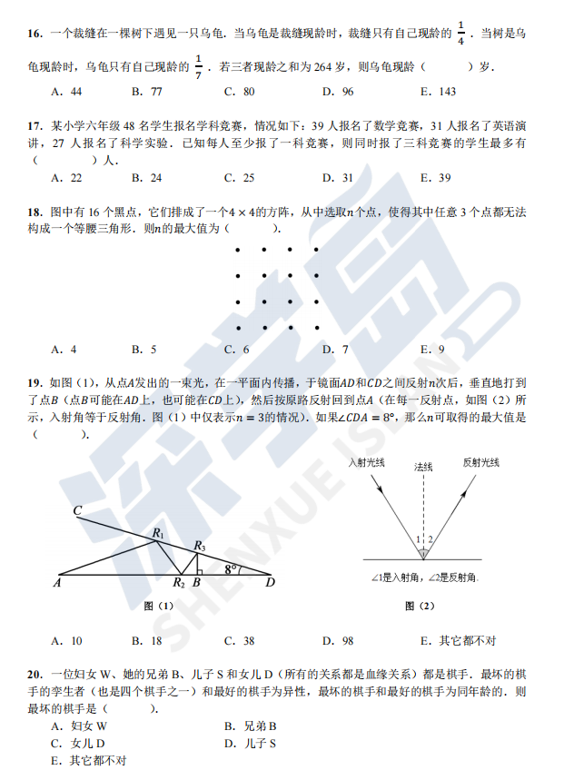2025年超常思维数学【六年级】题目出炉！