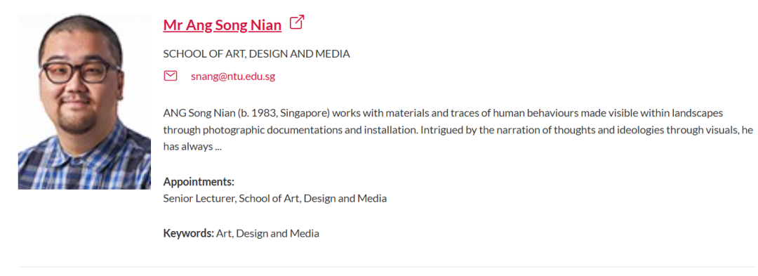 新加坡南洋理工大学全奖博士项目(Ang Song Nian教授) 新加坡南洋理工大学全奖博士项目(Ang Song Nian教授)