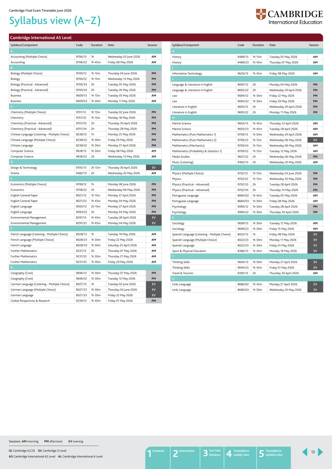 整体提前!2026年三大考局A Level夏季大考时间安排出炉! 整体提前!2026年三大考局A Level夏季大考时间安排出炉!