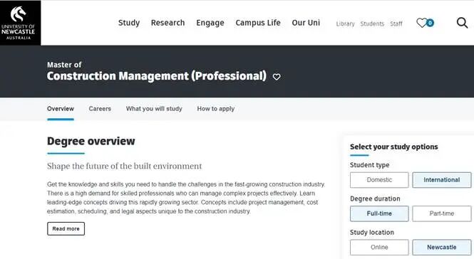 商科与理工结合的澳洲“王牌”综合型硕士——工程造价硕士 商科与理工结合的澳洲“王牌”综合型硕士——工程造价硕士