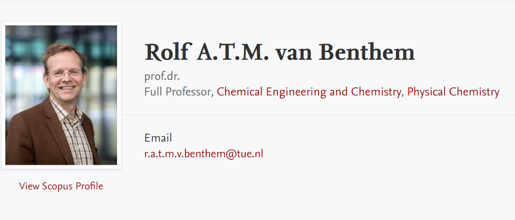【全奖博士】荷兰埃因霍温理工大学顶尖PhD导师招生(Rolf van Benthem教授) 【全奖博士】荷兰埃因霍温理工大学顶尖PhD导师招生(Rolf van Benthem教授)
