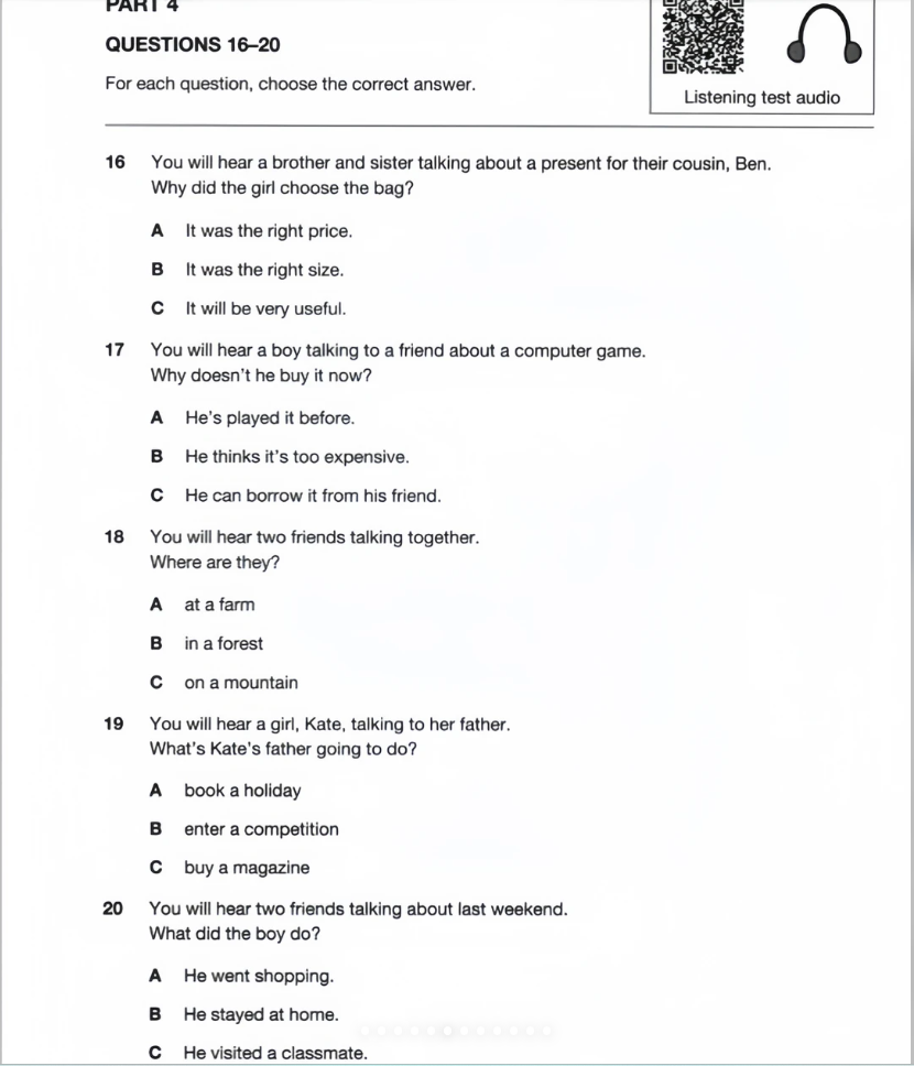 备考2025|剑桥最新KET考试真题+答案解析！（附高清电子版）