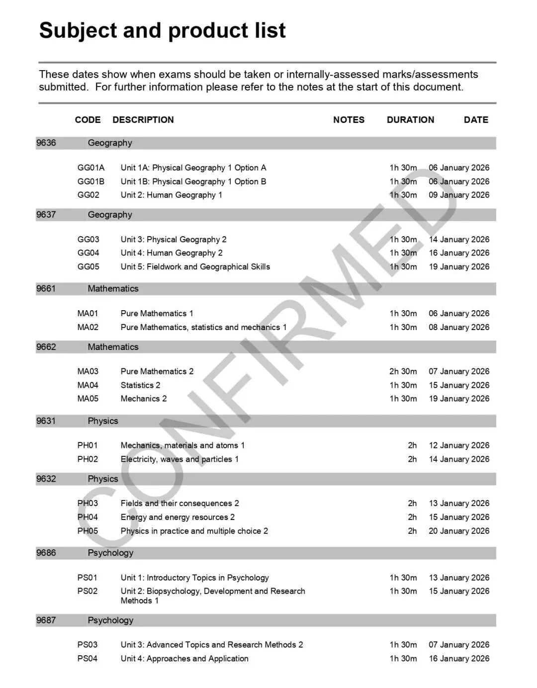 2026A-level一月大考即将开启！考试节点与备考指南来啦~