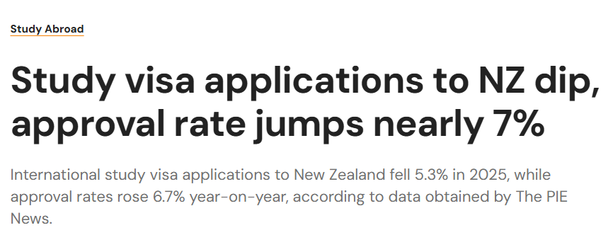 中国学生获签下降近 10%？新西兰移民局给出答案！