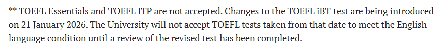 注意！牛津更新入学要求：不接受新版托福成绩 ！G5最新本科语言要求汇总