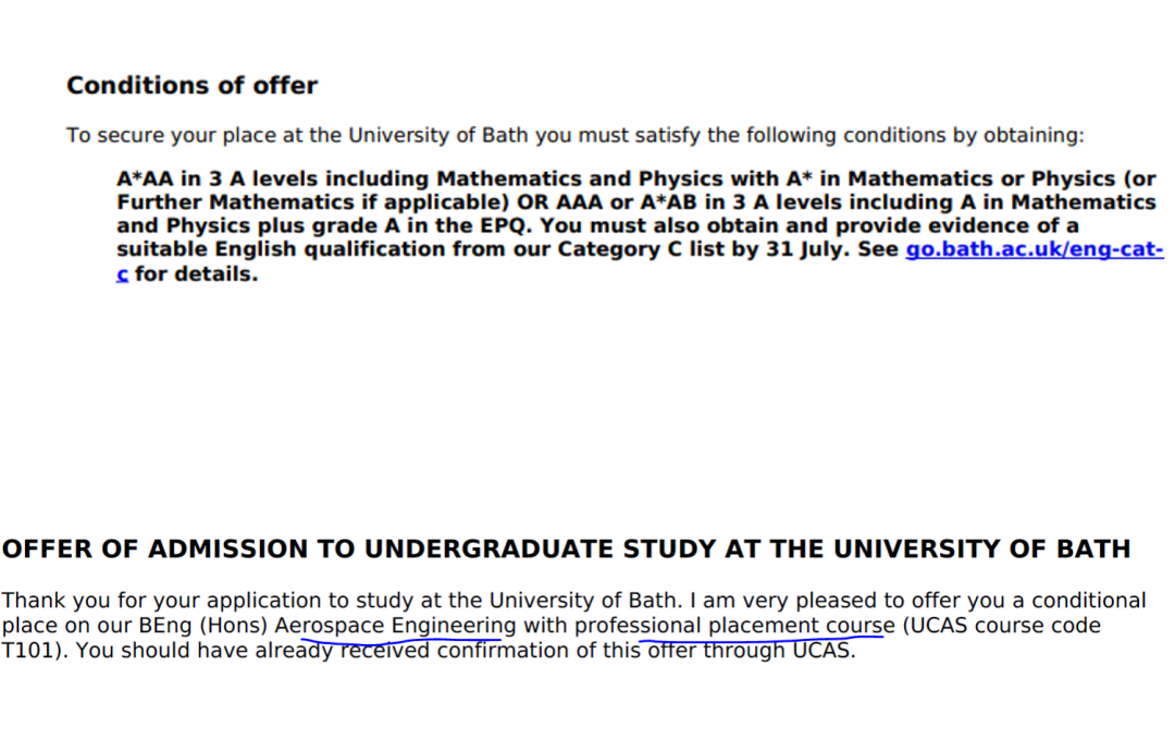 比原标准低一等级获得录取，圆梦名校！EPQ条件性录取政策合集