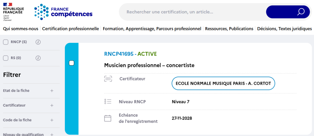 重要更新！巴黎音乐师范学院ENMP文凭RNCP认证通过！开设全新“爵士音乐系”！