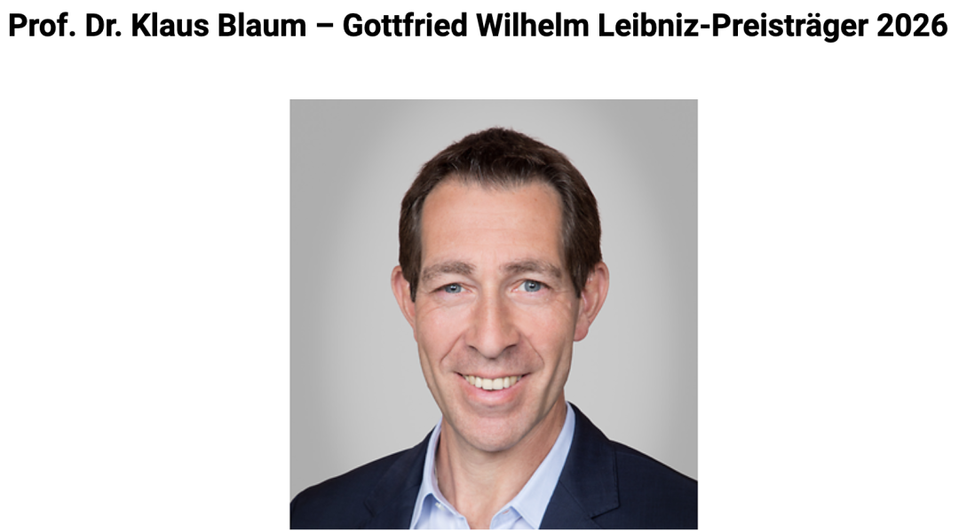 Respect！这几所德国大学的10位教授获得2026年莱布尼茨奖！