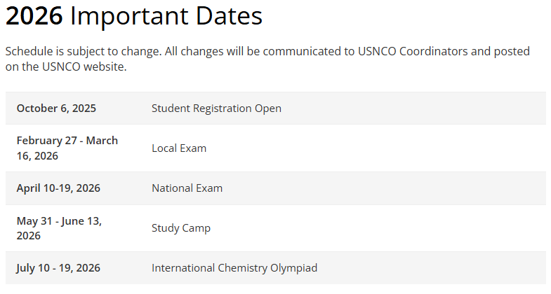 美高化学竞赛优选!2026USNCO 美国化学奥赛全攻略来了 美高化学竞赛优选!2026USNCO 美国化学奥赛全攻略来了