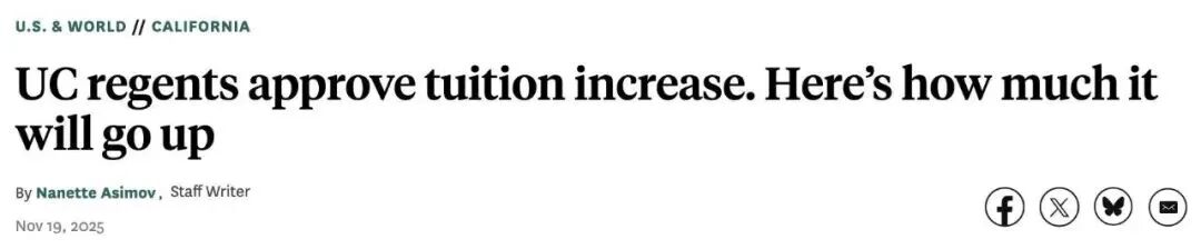 通过了!加州大学学费全面上涨,国际本科生年度花费近9万美元 通过了!加州大学学费全面上涨,国际本科生年度花费近9万美元