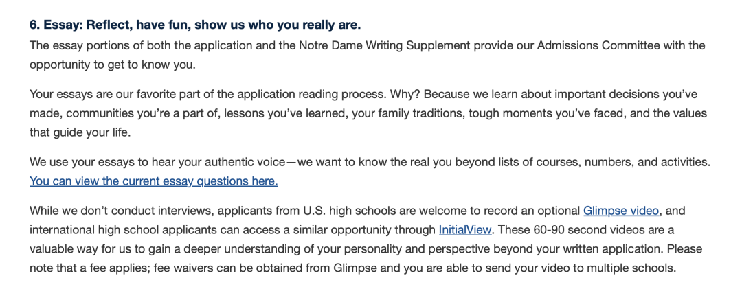 最新:圣母大学继续实行 Test-Optional,并新增“视频申请”! 最新:圣母大学继续实行 Test-Optional,并新增“视频申请”!