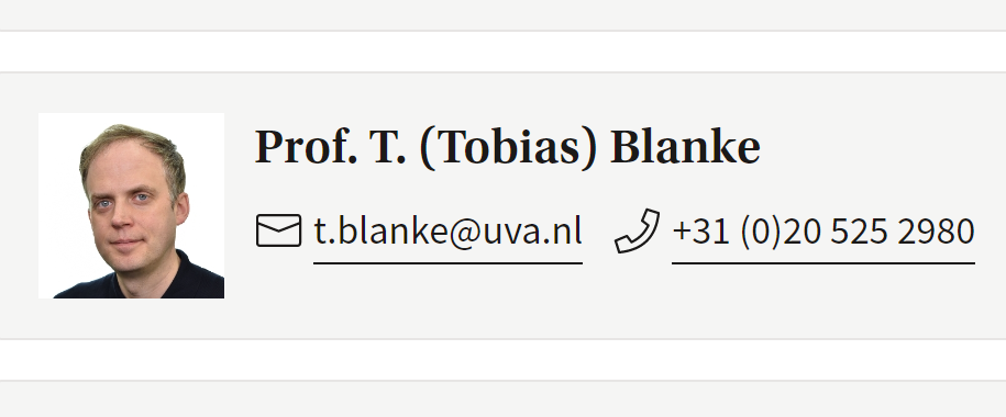 【全奖博士】荷兰阿姆斯特丹大学顶尖PhD导师招生(Tobias Blanke教授) 【全奖博士】荷兰阿姆斯特丹大学顶尖PhD导师招生(Tobias Blanke教授)
