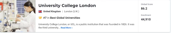 最新数据!UCL中国学生“扎堆”,这10个热门且超好申专业不要错过! 最新数据!UCL中国学生“扎堆”,这10个热门且超好申专业不要错过!