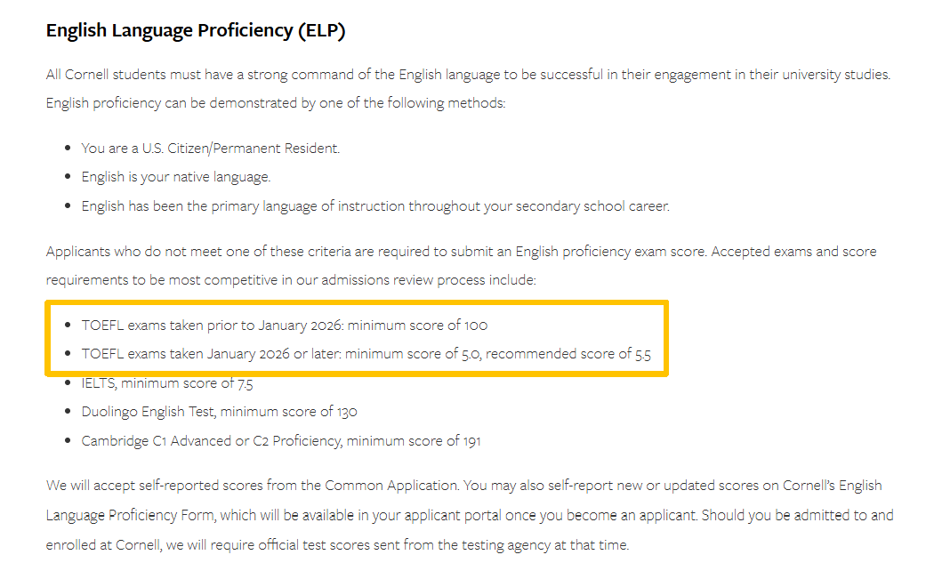 托福评分巨变：NYU、康奈尔等美国名校已定新标，27Fall正是“捡漏”好时机？