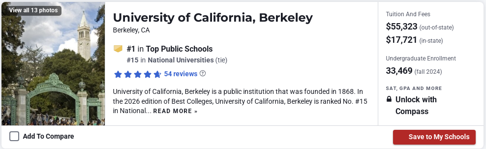 2026U.S.News美国公立大学榜前十有哪些？UC系就占五个！