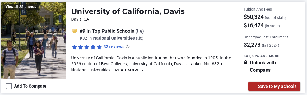 2026U.S.News美国公立大学榜前十有哪些？UC系就占五个！