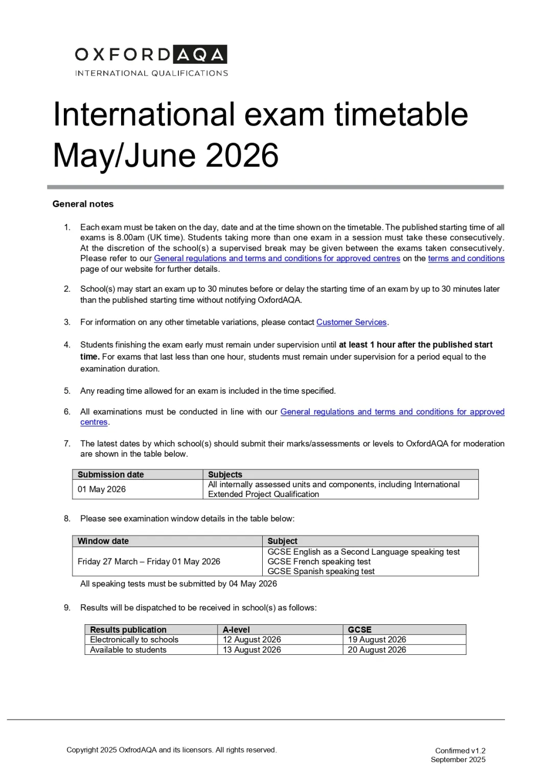 CIE公布2026夏季和秋季IGCSE&A-level报考时间！第一批DDL其实不算远... ...