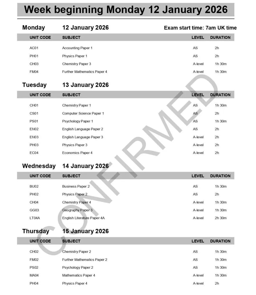 2026A-level一月大考即将开启!考试节点与备考指南来啦~ 2026A-level一月大考即将开启!考试节点与备考指南来啦~