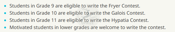 滑铁卢FGH数学竞赛报名启动！9-11年级学生别错过滑铁卢数学竞赛！