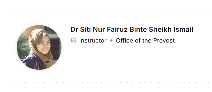 【全奖】新加坡国立大学博士导师（Siti Nur Fairuz Binte Sheikh Ismail教授）