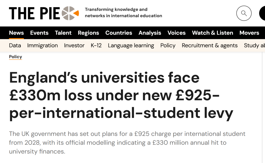 英国留学重大调整：2028年起征收“国际学生税”，每年多付近万元？
