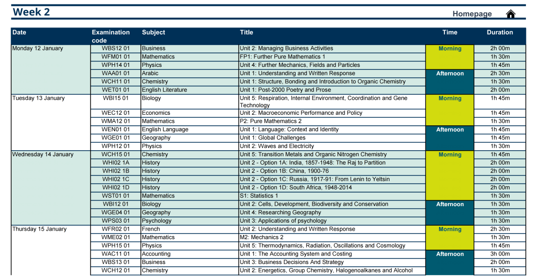 2026年1月要参加爱德思考试局A-Level考试的同学进！开考倒计时7天……