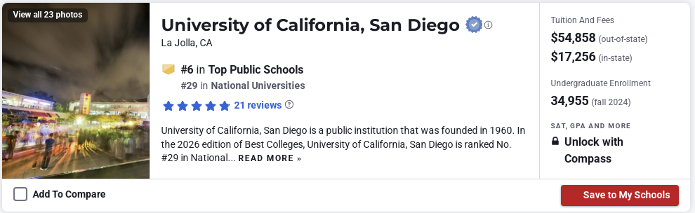 2026U.S.News美国公立大学榜前十有哪些？UC系就占五个！