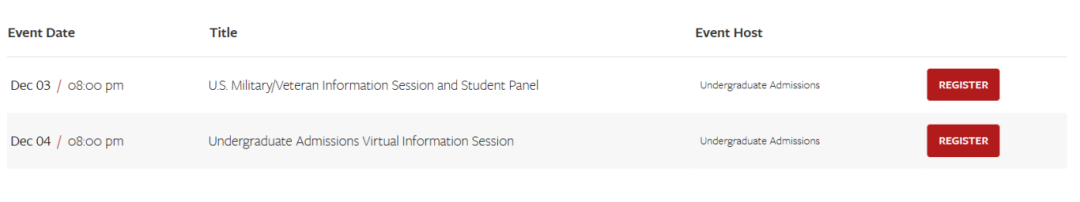 【收藏】盘点美本TOP30美本院校12月宣讲会,和招生官面对面解读录取要求! 【收藏】盘点美本TOP30美本院校12月宣讲会,和招生官面对面解读录取要求!