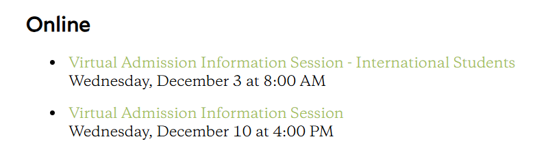 【收藏】盘点美本TOP30美本院校12月宣讲会,和招生官面对面解读录取要求! 【收藏】盘点美本TOP30美本院校12月宣讲会,和招生官面对面解读录取要求!