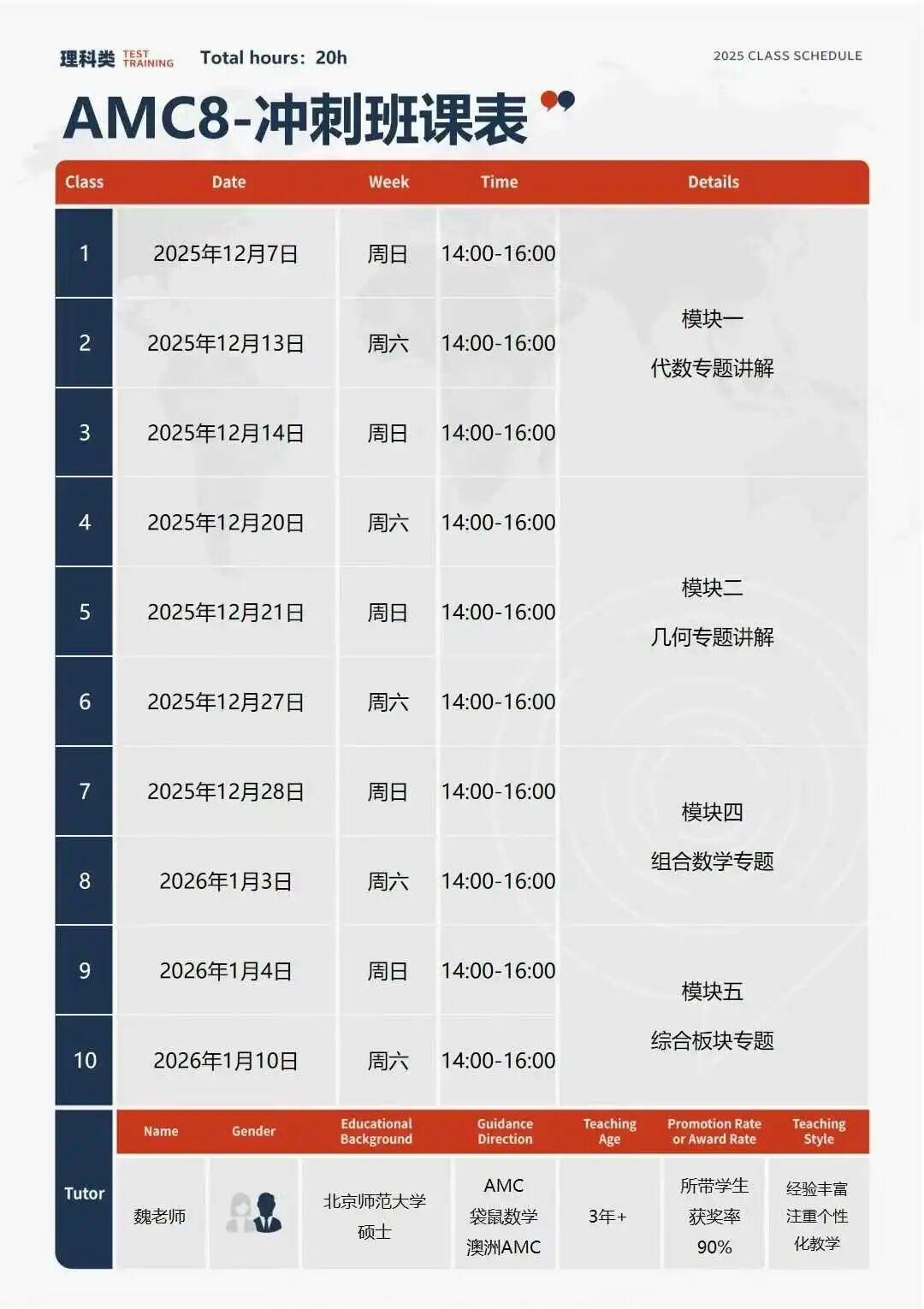 2026AMC8冲刺课程马上开课!
